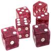 Set of (6) 16mm D6 Transparent Glitter Dice Standard Squared Corners ... Plus Black Velvet Cloth Pouch Bag (Purple) view 2