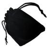 Set of (6) 16mm D6 Transparent Glitter Dice Standard Squared Corners ... Plus Black Velvet Cloth Pouch Bag (Purple) view 3
