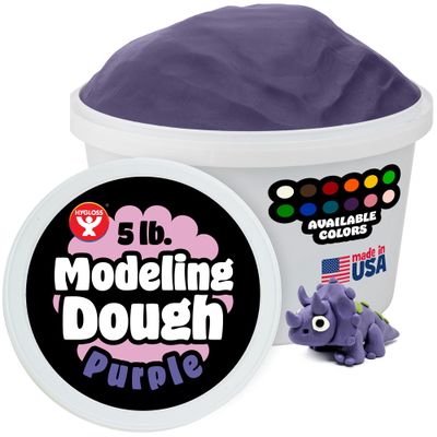 Hygloss Play Modeling Dough for Kids  Safe & Non-Toxic Sensory Dough for Arts and Crafts  5 lb Tub  Play Clay for Toddler Activities, Preschool Classroom Must-Haves  Purple Color, Unscented