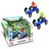 Carrera Pull & Speed 15813018 Official Licensed Kids Mario Kart Toy Car Pull Back Vehicle for Ages 3 and Up - Mach 8 Mario/Mach 8 Luigi view 1