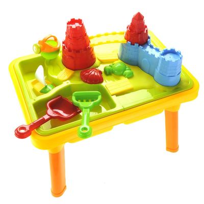Adams Toy Heaven 23" Sandbox Castle 2-in-1 Sand and Water Table Beach Play Set for Boys and Girls Upgraded