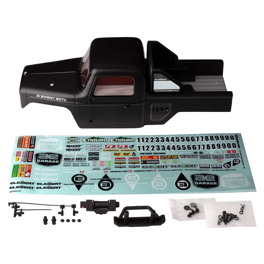 Team Associated Enduro Ecto Black Body Set, Painted, ASC42179