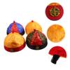 ABOOFAN 12 Pcs Prince Hat Unisex Skull Emperor Hat Ancient Chinese Emperor Hats Novelty Headwear Masquerade Hats Hat Party Hats for Kids Child Fabric Top Hat Cosplay view 2