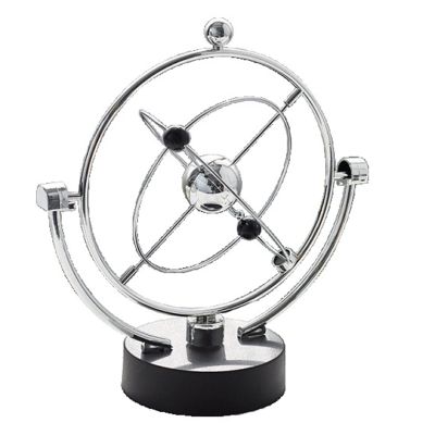 MOUDOAUER 4*AA Perpetual Motion Kinetic Orbital Revolving Gadget Perpetual Motion Desk Art Toy Accessory Office Decor Gift