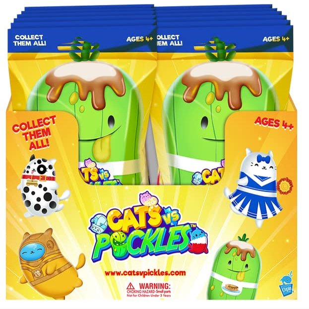 Cats vs Pickles - Mystery Bags - 4'' - 12pk New Limited Exclusive Release Set- Gold Wave - Bean Filled Plushies! (CvP1029-3)
