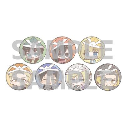 Attack on Titan 43 Children's Day Ver.A (Mini Character Illustration), Can Badge, Set of 7 Box