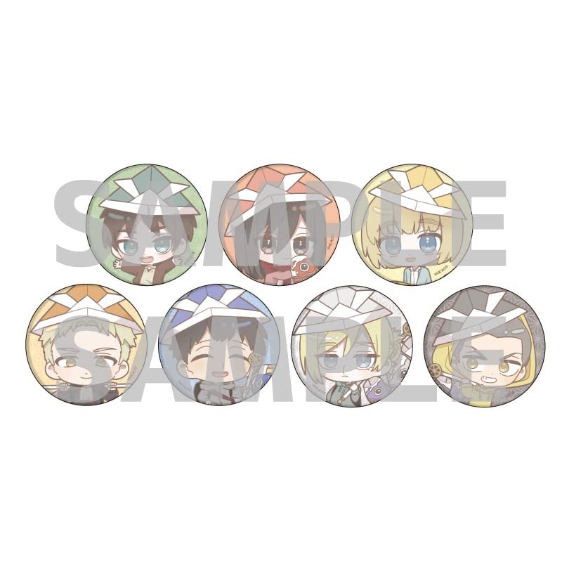 Attack on Titan 43 Children's Day Ver.A (Mini Character Illustration), Can Badge, Set of 7 Box