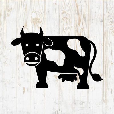 Cow Decals Peel and Stick - Wall Vinyl Decals Stickers - Dairy Farmhouse Milk Bottle Canister Jug Silhouette - Car Window Truck Laptop - Kitchen Shop Store Cafe Bar Kids Nursery Room Decor DWSV17246