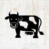 Cow Decals Peel and Stick - Wall Vinyl Decals Stickers - Dairy Farmhouse Milk Bottle Canister Jug Silhouette - Car Window Truck Laptop - Kitchen Shop Store Cafe Bar Kids Nursery Room Decor DWSV17246 view 1