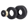 HobbyPark Brass 1.0 Beadlock Wheels and Tires for Traxxas TRX4M Upgrades Parts Axial SCX24 1/24 RC Crawler Replacement (4-Pack) (Tpye E) view 3