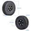 Hobbypark Brass 1.0 Beadlock Wheels and Tires for TRX4M Upgrades Axial SCX24 1/24 RC Crawler Replacement Parts, Set of 4 (Type A) view 2