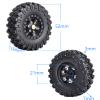 HobbyPark Brass 1.0 Beadlock Wheels and Tires for Traxxas TRX4M Upgrades Parts Axial SCX24 1/24 RC Crawler Replacement (4-Pack) (Tpye B) view 2