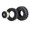 HobbyPark Brass 1.0 Beadlock Wheels and Tires for Traxxas TRX4M Upgrades Parts Axial SCX24 1/24 RC Crawler Replacement (4-Pack) (Tpye B) view 4
