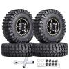 HobbyPark Brass 1.0 Beadlock Wheels and Tires for TRX4M Upgrades Axial SCX24 1/24 RC Crawler Replacement Parts, Set of 4 (Type D) view 1