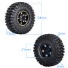 HobbyPark Brass 1.0 Beadlock Wheels and Tires for TRX4M Upgrades Axial SCX24 1/24 RC Crawler Replacement Parts, Set of 4 (Type D) view 2