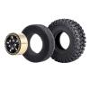 HobbyPark Brass 1.0 Beadlock Wheels and Tires for TRX4M Upgrades Axial SCX24 1/24 RC Crawler Replacement Parts, Set of 4 (Type D) view 3
