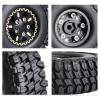 HobbyPark Brass 1.0 Beadlock Wheels and Tires for TRX4M Upgrades Axial SCX24 1/24 RC Crawler Replacement Parts, Set of 4 (Type D) view 4