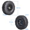 Hobbypark Brass 1.0 Beadlock Wheels and Tires for Traxxas TRX4M Upgrades Parts Axial SCX24 1/24 RC Crawler Replacement (4-Pack) (Tpye C) view 2