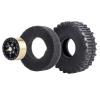 Hobbypark Brass 1.0 Beadlock Wheels and Tires for Traxxas TRX4M Upgrades Parts Axial SCX24 1/24 RC Crawler Replacement (4-Pack) (Tpye C) view 4