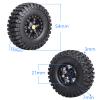 HobbyPark Brass 1.0 Beadlock Wheels and Tires for Traxxas TRX4M Upgrades Parts Axial SCX24 1/24 RC Crawler Replacement (4-Pack) (Tpye D) view 2