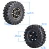 HobbyPark Brass 1.0 Beadlock Wheels and Tires for TRX4M Upgrades Axial SCX24 1/24 RC Crawler Replacement Parts, Set of 4 (Type B) view 2