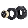 HobbyPark Brass 1.0 Beadlock Wheels and Tires for TRX4M Upgrades Axial SCX24 1/24 RC Crawler Replacement Parts, Set of 4 (Type B) view 4