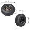 HobbyPark Brass 1.0 Beadlock Wheels and Tires for TRX4M Upgrades Axial SCX24 1/24 RC Crawler Replacement Parts, Set of 4 (Type E) view 2