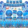 246 Pack Under the Sea Party Supplies Ocean Sea Party Tableware Set - Plates Cups Napkins Tablecloth Banner Balloons Cake Toppers for Underwater World Summer Beach Birthday Party Decorations Serves 20 view 1