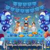 246 Pack Under the Sea Party Supplies Ocean Sea Party Tableware Set - Plates Cups Napkins Tablecloth Banner Balloons Cake Toppers for Underwater World Summer Beach Birthday Party Decorations Serves 20 view 2