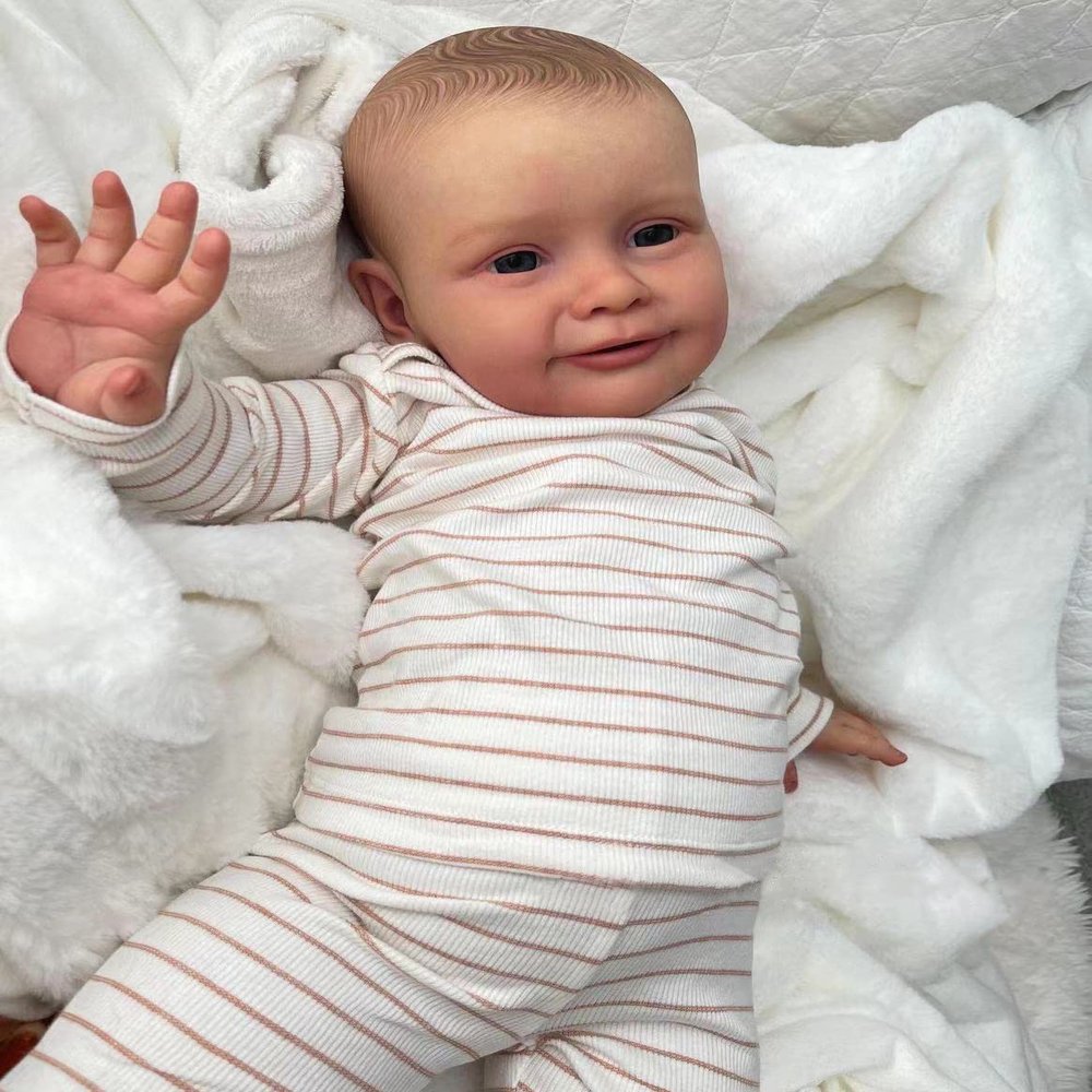 Angelbaby Lifelike Big Reborn Baby Dolls Toddler Boy 26 Inch Realistic Newborn Doll in Soft Silicone Reborn Doll Weighted Body Smiling Alive Children Dolls