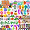 130 Pcs Party Favors for Kids, Pop Fidget Toys, Treasure Box Toys, Classroom Prizes, Pinata Filler Goodie Bag Stuffers, Treasure Chest, Carnival Prize Box Toys for Boys Girls 4-8-12 view 1