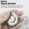 FREELOVE Viking Pirate Magnetic Slider & Fidget Spinners for Adults, Heavy Metal Figette Spin, Premium Bearing, Silent Long Spinning, Small Gossip Desgin, Stainless Steel Nuc Silver view 4