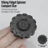 FREELOVE Viking Pirate Magnetic Slider & Fidget Spinners for Adults, Heavy Metal Figette Spin, Premium Bearing, Silent Long Spinning, Small Gossip Desgin, Stainless Steel Nuc Black view 2