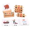 Almencla Wooden Reading Block Letter Spelling Block Easy Using Early Learning Toy Activity Game Short Vowel Rods Montessori Toy for Children's Day view 1