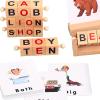 Almencla Wooden Reading Block Letter Spelling Block Easy Using Early Learning Toy Activity Game Short Vowel Rods Montessori Toy for Children's Day view 2