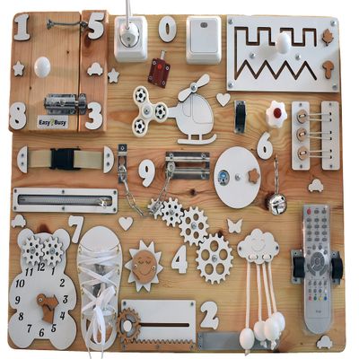 1 2 3 Year Old Girl Boy Gift Toddler Busy Board Sensory Activity Board Montessori Toys for Baby Dementia Fidget Toy Adult Boards Parts