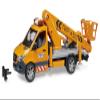 Bruder 02679 MB Sprinter Service Truck/Crane, Man Basket w L/S Module view 3