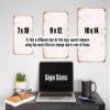 10 x 14 METAL SIGN - Football Competition Train Hard Play Hard (BLACK BACKGROUND) - Vintage Rusty Look view 2