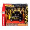 Auto World Thunderjet 1965 VW Beetle (Black w/Yellow Flames) HO Slot Car view 1
