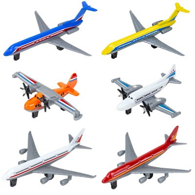 Toy Airplane 6 Pack, Diecast Airplane Toy for Boys Age 3 4-7 8-12, Alloy Planes Model/Glider Planes/Airlines Plane Toys for Kids Birthday Airforce Party Favors