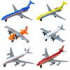 Toy Airplane 6 Pack, Diecast Airplane Toy for Boys Age 3 4-7 8-12, Alloy Planes Model/Glider Planes/Airlines Plane Toys for Kids Birthday Airforce Party Favors view 1