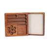 UDIXI 2 in 1 DND Dice Box, Bamboo Storage Box with Magnetic Lid & D&D Dice Holder Case, Dice Rolling Tray Combined into One for RPG, Tabletop Games | Holds 6 Sets of Polyhedral Dice view 2