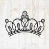 Tiara Decals Peel and Stick - Wall Vinyl Decals Stickers - Princess Prom Birthday Crown Wedding Silhouette - Car Window Truck Laptop Tumbler - Cafe Bar Store Girls Kids Nursery Room Decor DWSV17863 view 1