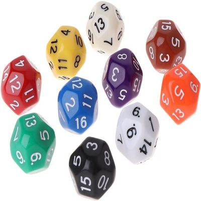10 Pcs Polyhedral Dice for Dungeons and Dragons 16 Sided Dice Set Polyhedral Dice with Other Table Games with Random Multi Colored Assortment Playing