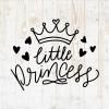 Princess Decals Peel and Stick - Wall Vinyl Decals Stickers - Cute Princess Quote Crown Birthday Party - Car Window Truck Laptop Tumbler - Girls Kids Bedroom Nursery Room Decor DWSV17920 view 1