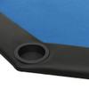 CHARMMA 8-Player Folding Poker Table Blue 42.5"x42.5"x29.5" view 3