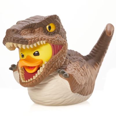 TUBBZ First Edition Velociraptor Collectible Vinyl Rubber Duck Figure - Official Jurassic Park Merchandise - Sci-Fi TV & Film