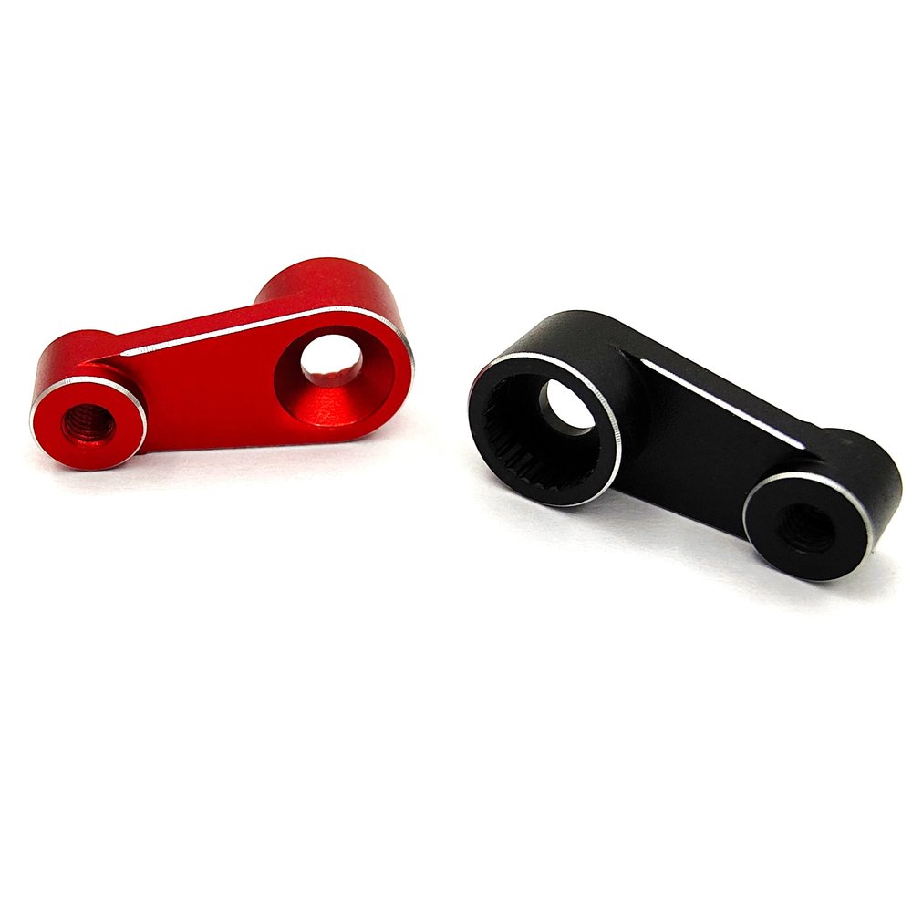 HOPLEX 25T Servo Arm Servo Horn Upgrade Accessories for 1/18 TRX4M Stock Servo(Black & Red)