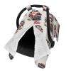 Personalized Baby Car Seat Canopy for Babies with Name, Custom Car Seat Covers for Boys Girls, Infant Opening Minky Nursing Breastfeeding Stroller Cover Carseat Canopies for Newborn (Red Truck) view 2