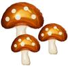 31'' Mushroom Balloons,3 Pcs Brown Mushroom Party Decorations Mushroom Foil Balloons Fairy Theme Birthday Party Supplies Forest Plant Party Decorations for Baby Shower, Wedding, Forest Plant Party view 1